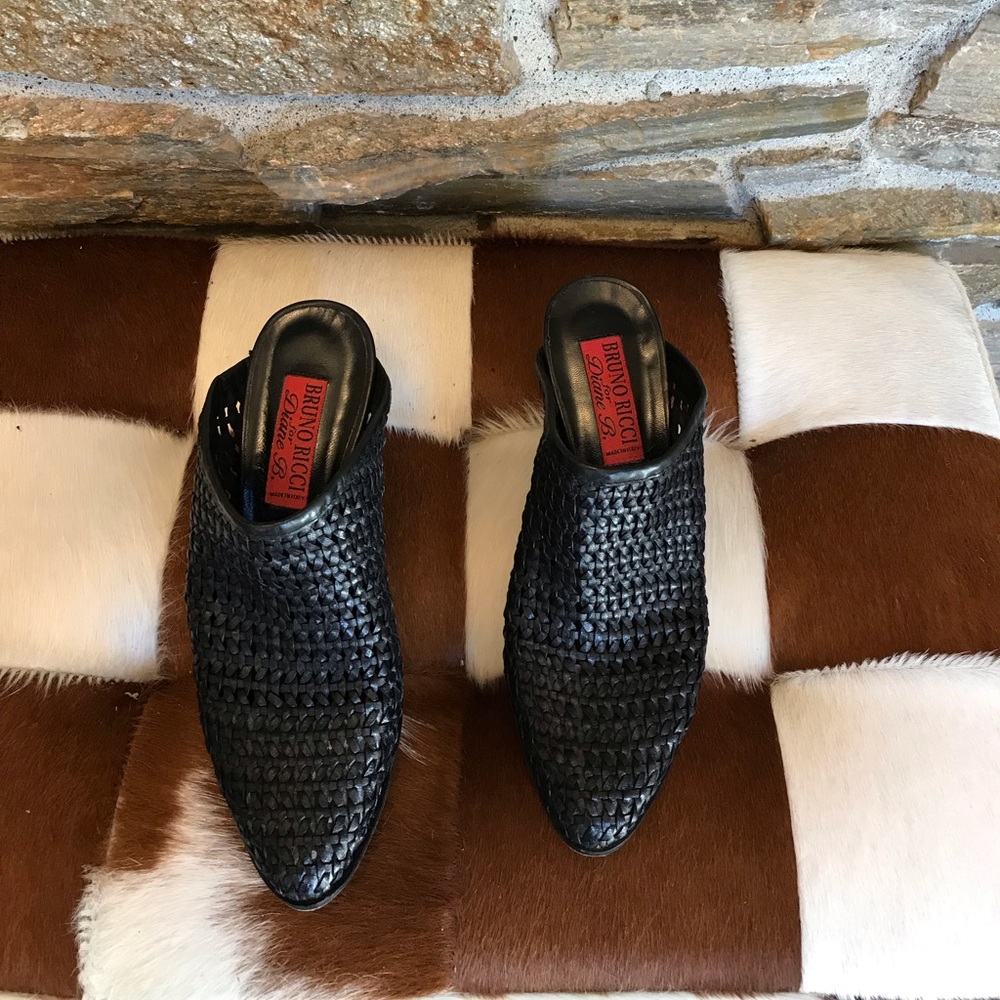 worn once! Made in Italy mules.